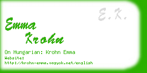 emma krohn business card